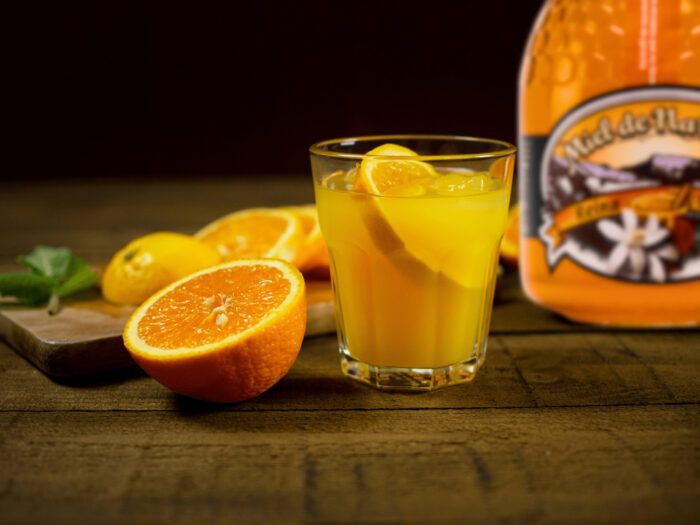 Zumo de naranja con miel