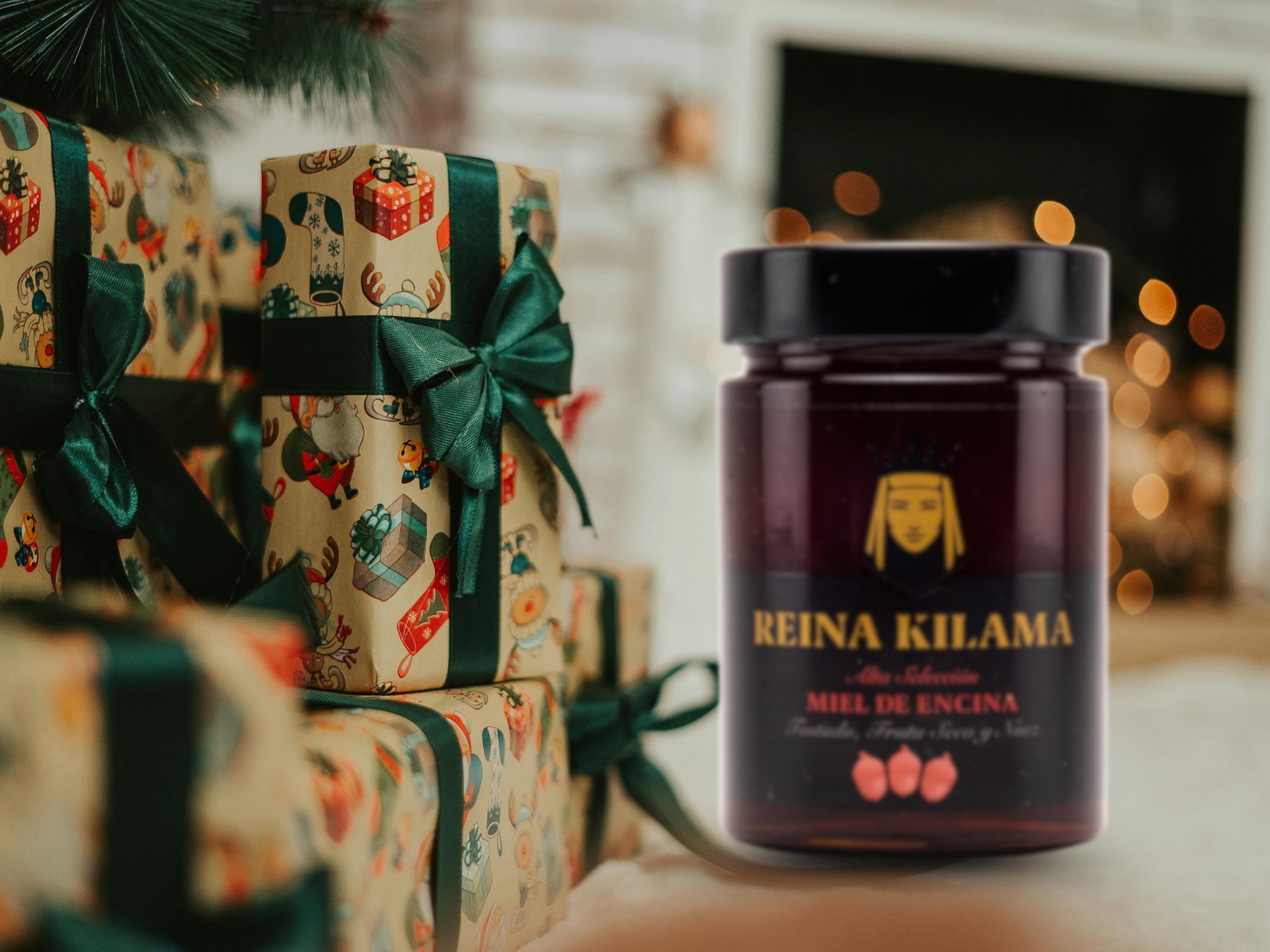 Comprar miel pura y polen de abeja Reina Kilama Navidad